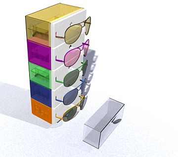 plastique présentoir optique